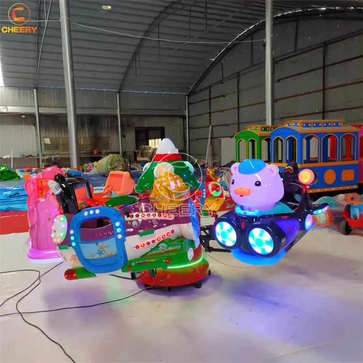 Cheap kids attraction amusement park rides animal theme rotating lifting small plane mini airplane ride
