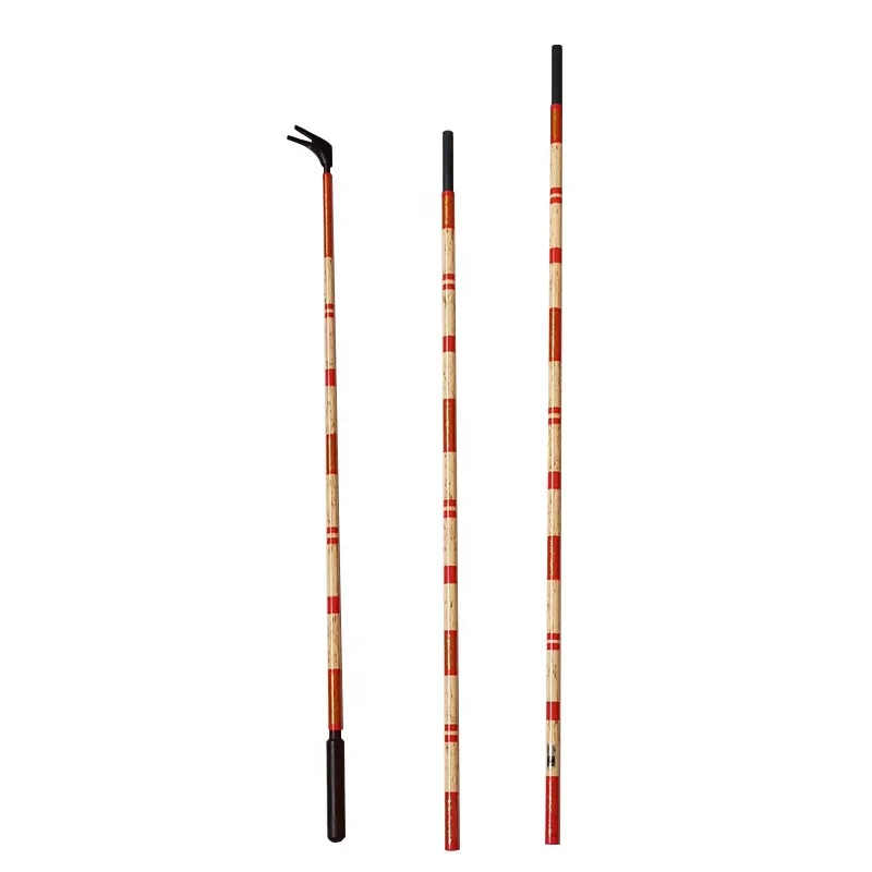 2022 hot 3 sections landing net rod bamboo-like fishing support rod fishing tools spot gold