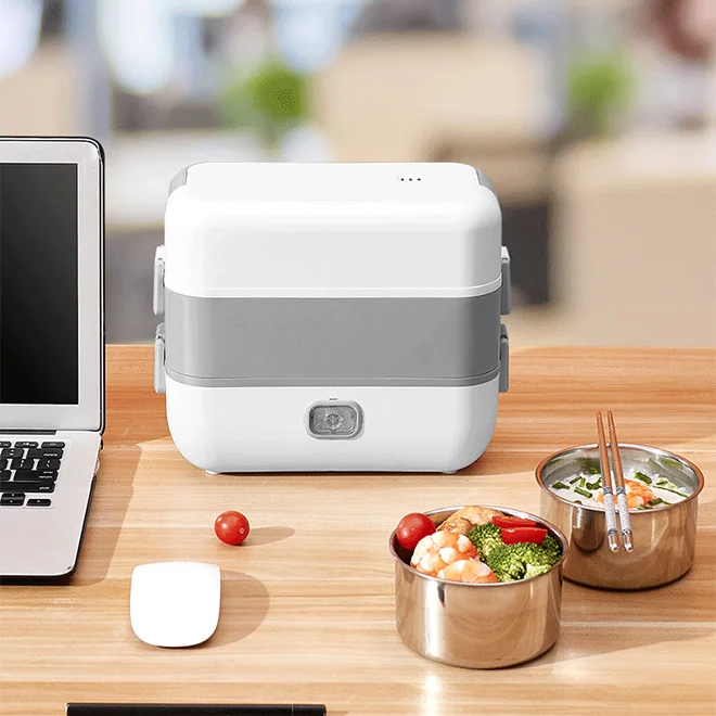 Electric Heated Lunch Box Portable Bento Boxes Heating Heater Food Warmer Container Heater Rice Container