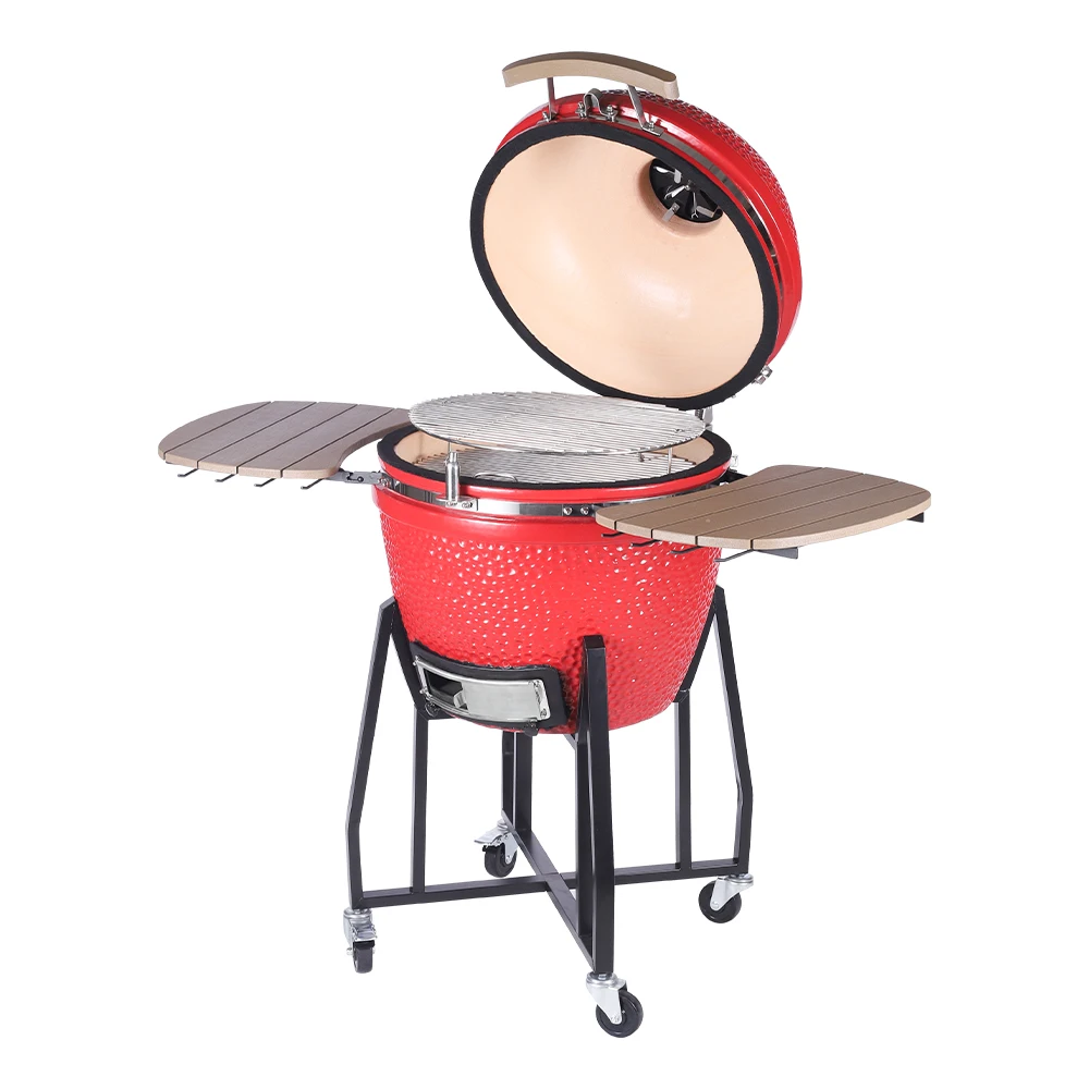 HJMK 21 inch XL Classic Ceramic Big Size Joe Green Egg Shaped Charcoal Bbq Grill Kamado