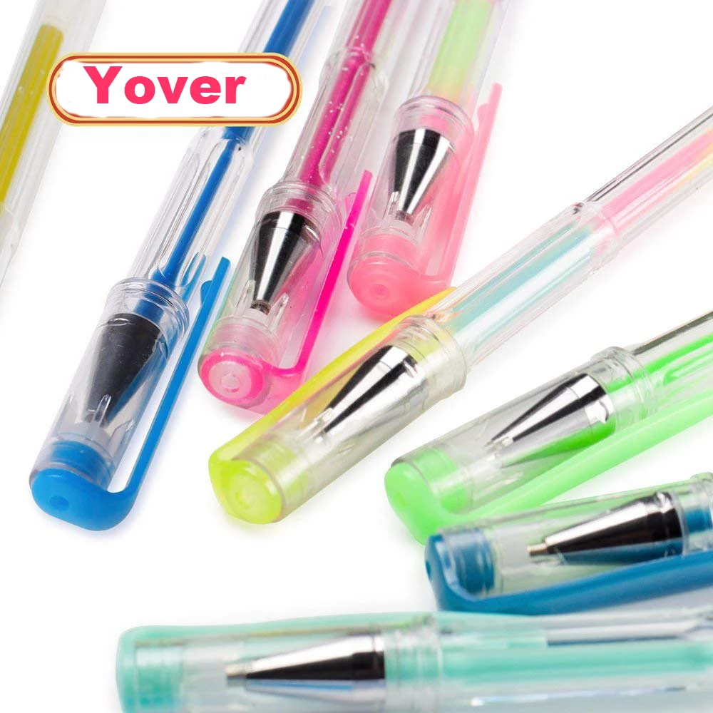 120 набор гелевых ручек для копирования уникальных цветов без цветов с краской для взрослых, художественный маркер