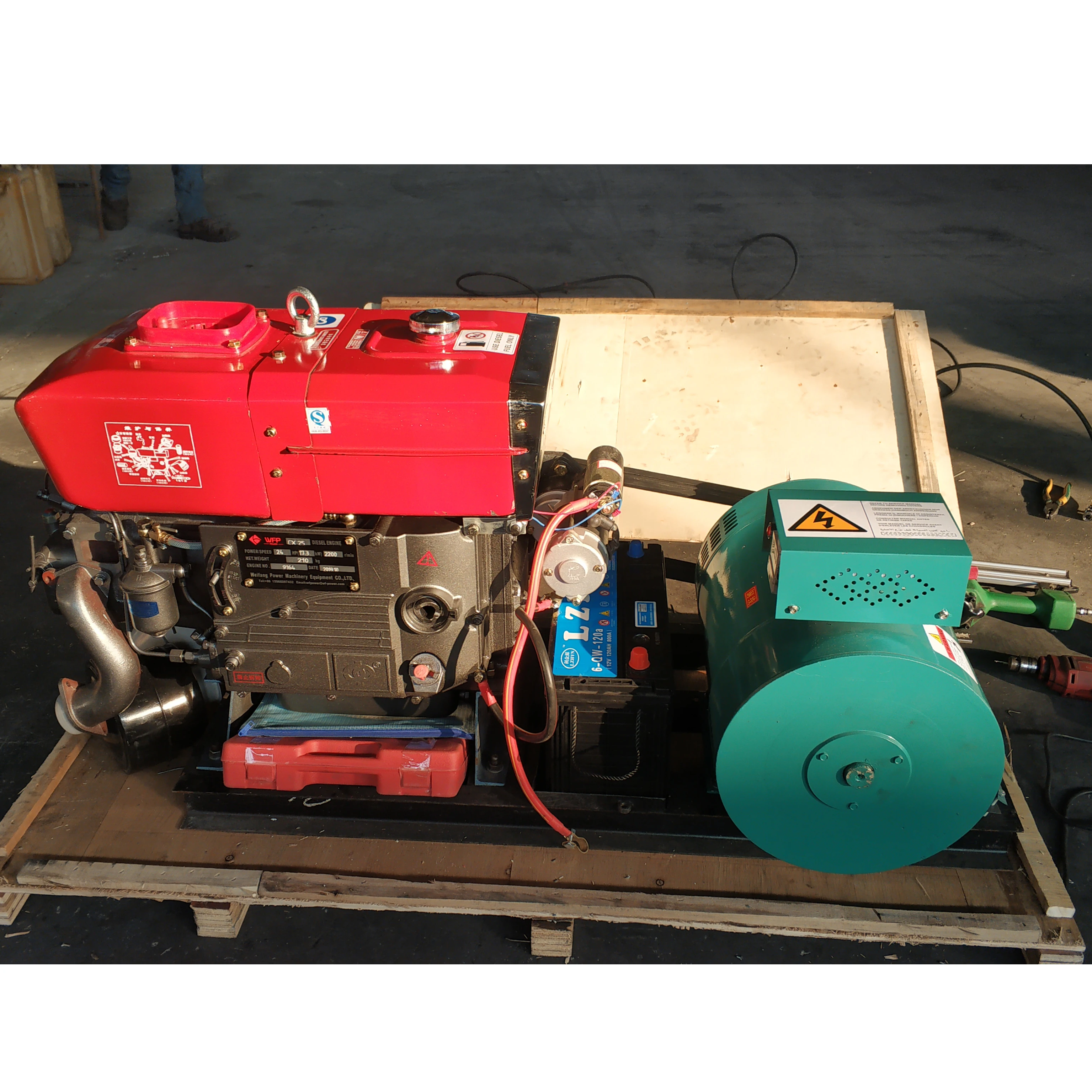  7hp R180 дизельный генератор одноцилиндровый двигатель