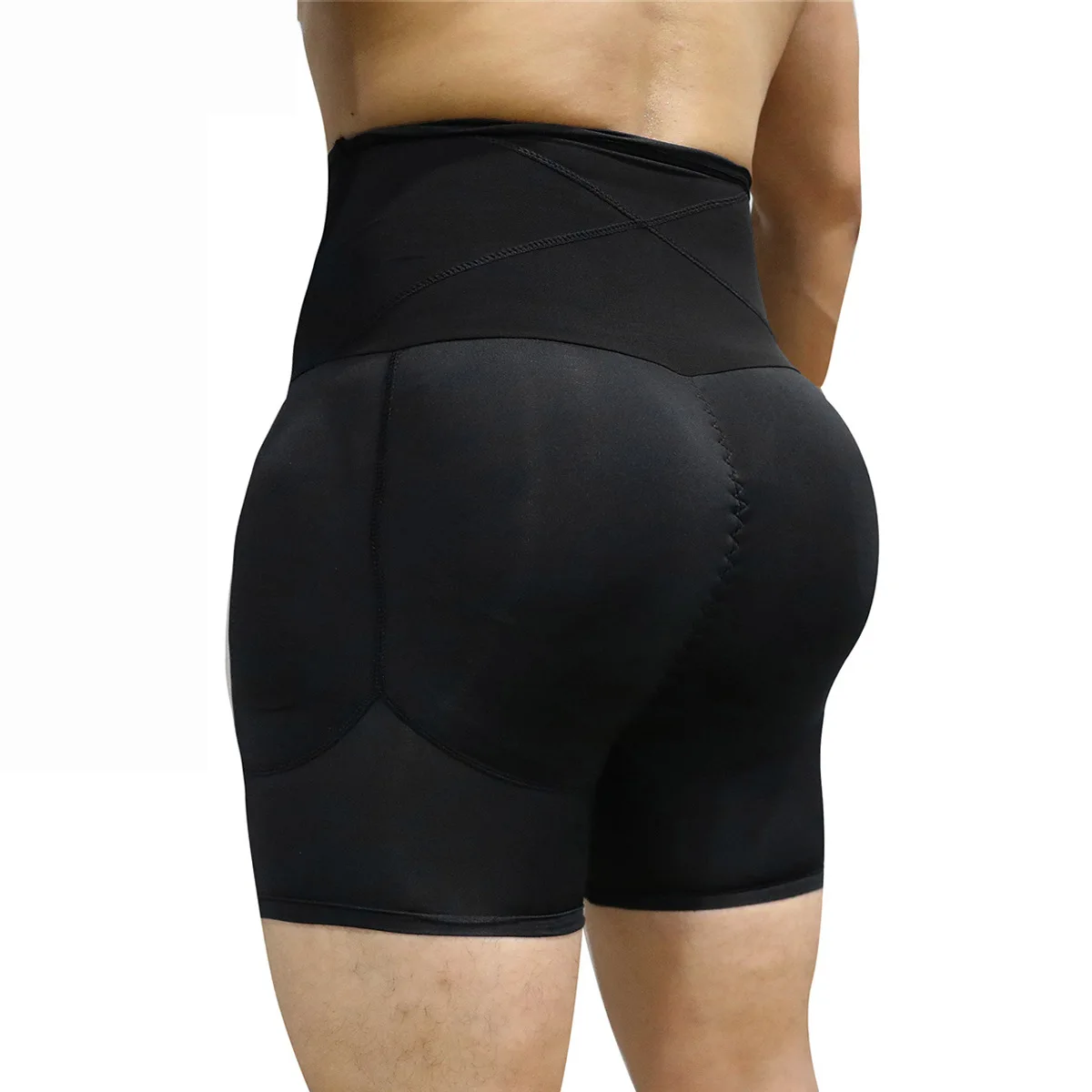 Men Breathable Butt Lifter Shapewear Tummy Control Shapewear Underwear Hip Lifting Pads With Three Row Buckle  Pants