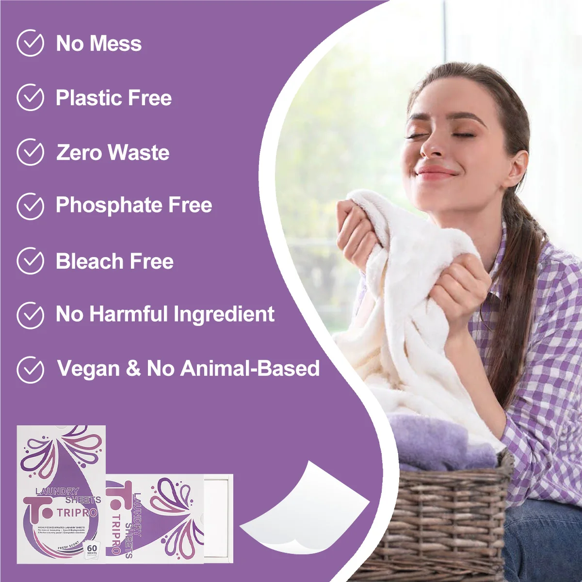 Eco Friendly Fresh Scent Laundry Soap Sheets Washing Detergent Strips Travel Laundry Detergent Sheets