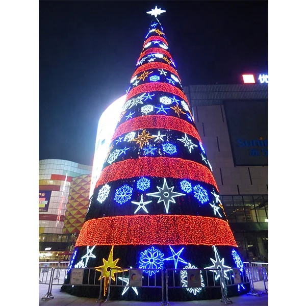 20mts Height Large LED Colorful Christmas Tree for Shopping Plaza/Sqaure Decoration