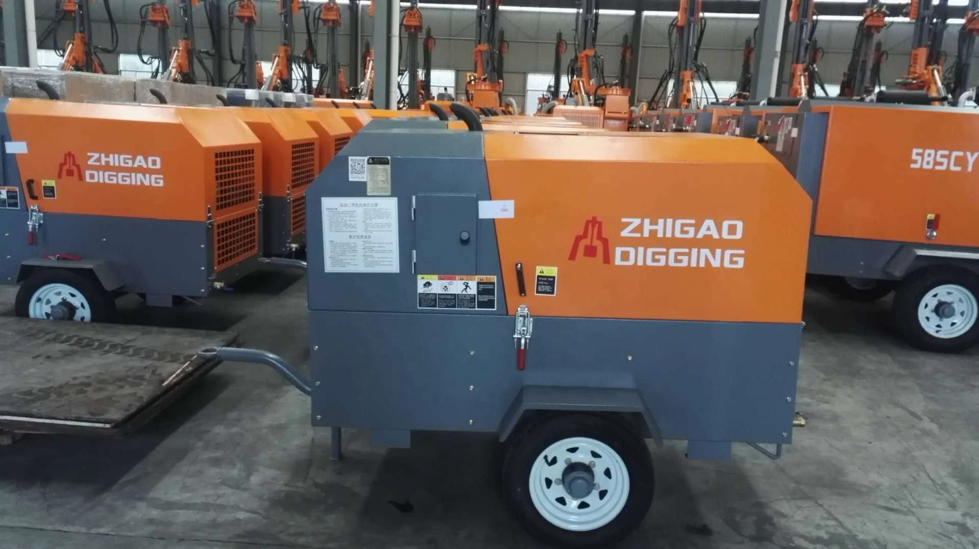 Zhigao 40scy 7bar 160cfm маленький прицеп винтовой