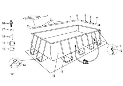 INTEX26792 Manufacturers Water Pool Inflatable Rectangular Spa Swimming Pool