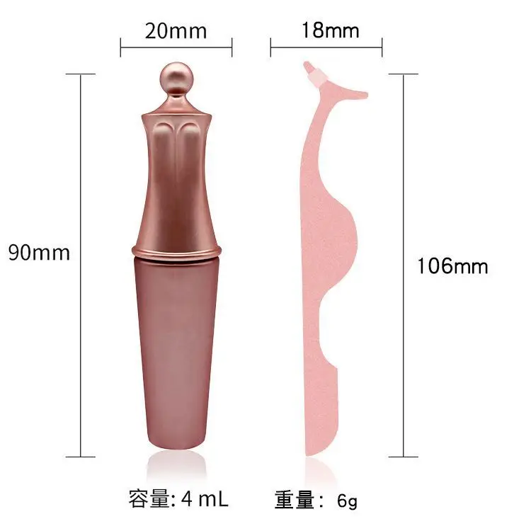 Top quality 5 Magnet magnetic eyelashes new 3 pairs false mink magnetic lashes with thinner magnetic eyeliner