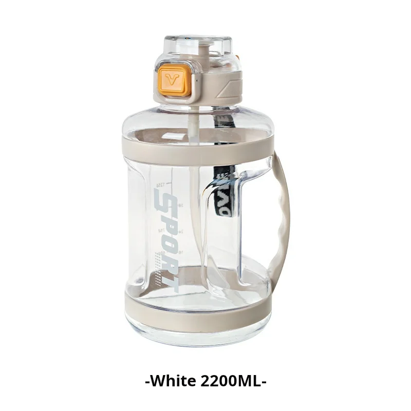 2.2 L Large Capacity Gallon Bottle for Gym Running Outdoor Custom Logo Plastic Sports Water Bottle