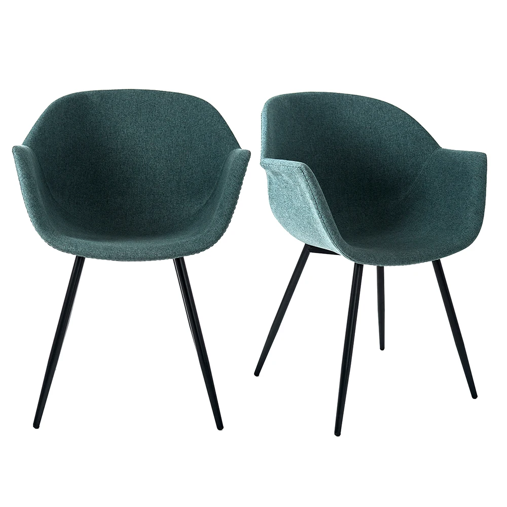 nordic modern chair sillas comedor fabric restaurant dining chair with metal legs