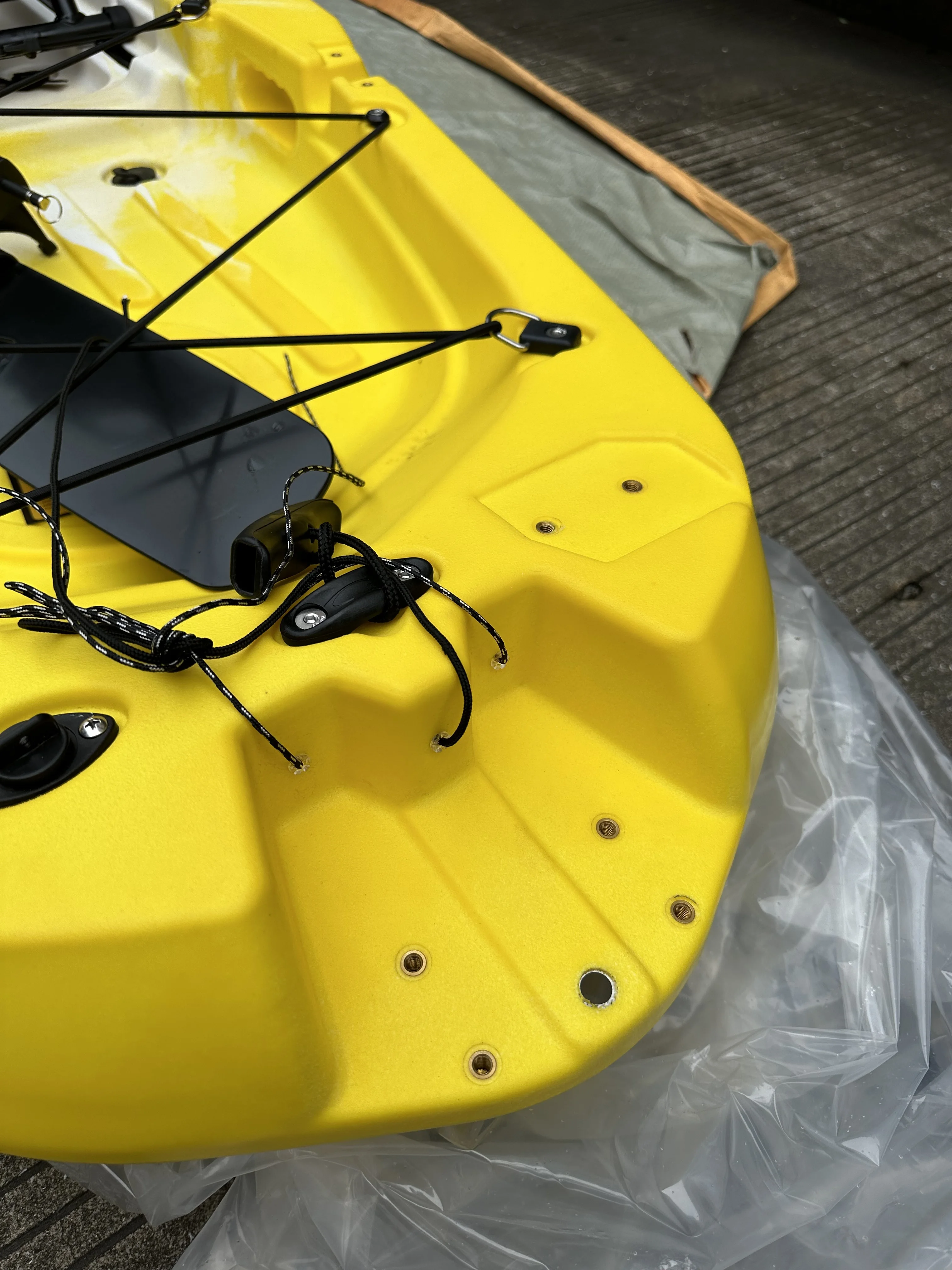 China Factory Direct  Sell Outdoor Kayak Kajak Big Bass Fishing PDL Foldable Solo Skiff Fishing Kayak For Leisure and Fishing