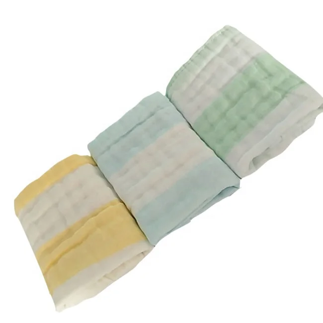 muslin organic solid color custom size 100%cotton colorful baby bamboo washcloth in china for baby towel washcloth