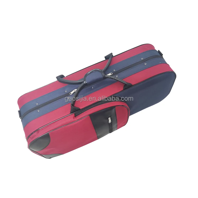 High quality factory price  wholesale oxford cover  oblong  foam light double violin  case 4/4 G-2020V for double violins