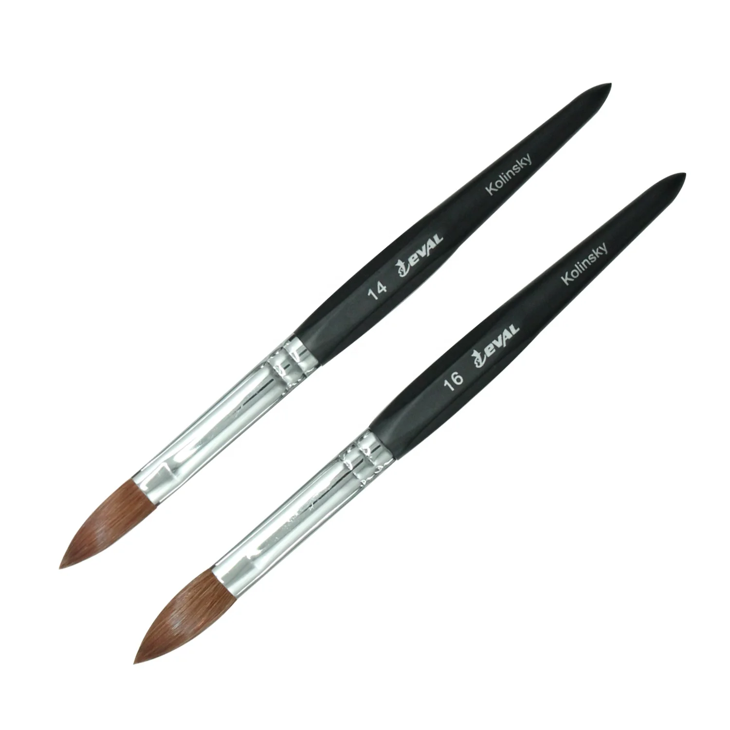 EVAL Professional Premium Kolinsky Acrylic Nail Brush Round Crimped Acrylic Nail Brush