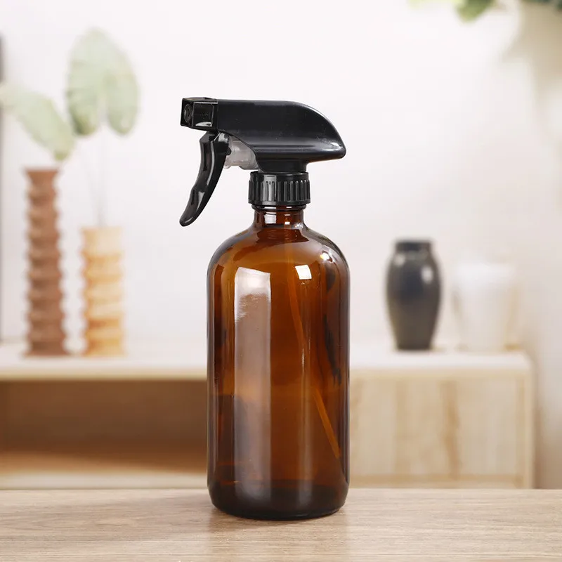 
empty glass trigger spray bottle alcohol disinfection bottle 2oz 4oz 8oz 16oz for alcohol disinfection 