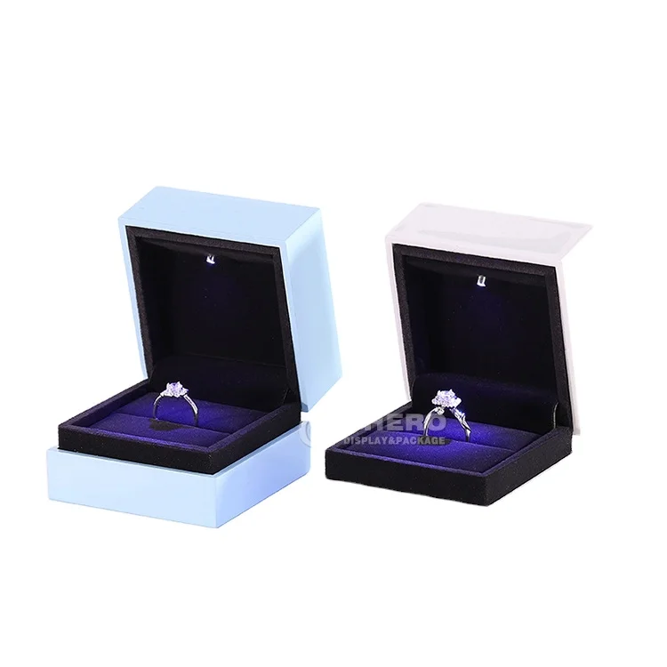 High Quality Custom Gift Box With Custom Logo Clamshell Blue Jewelry Box Packaging Gift Box Printing