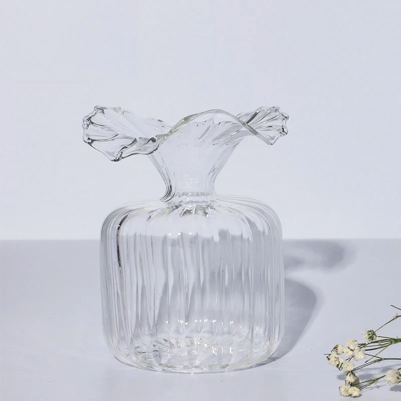 Clear Transparent Decorative Glass & Crystal Vases for Home Decor Wedding Anniversary Tabletop Decoration Perfect Gift