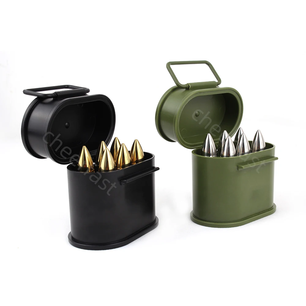 Подставка для этикеток UPC 6 шт. многоразовый кубик льда охлаждающий из нержавеющей стали в форме пули виски