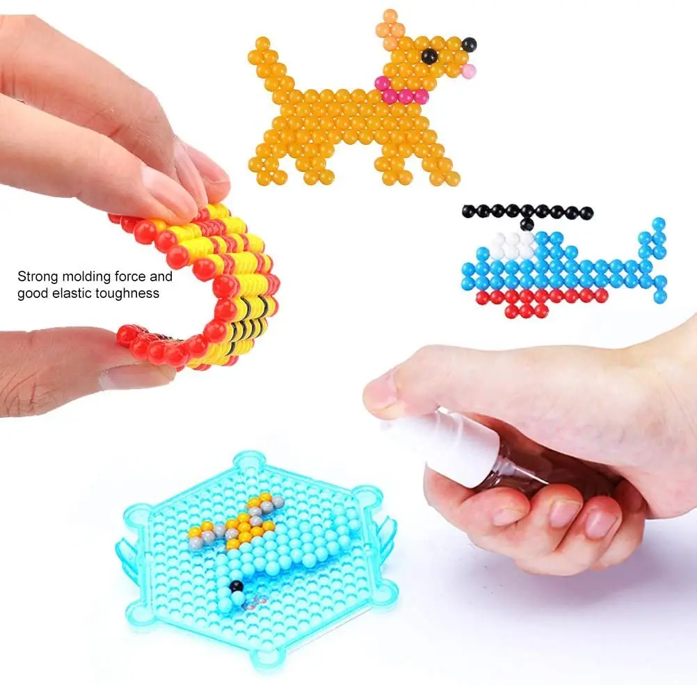 Water Sticky Beads 21 Colors 4200 Beads Magic Water Spray Fuse Beads With Whole Set Accessories Art Crafts Toy For Kids