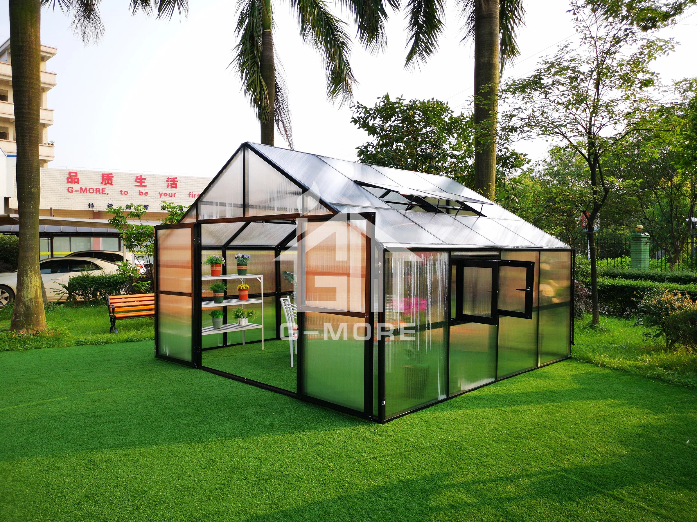 G-MORE Titan Series  Wholesale  Aluminium Polycarbonate Garden Greenhouse Kit GM32404