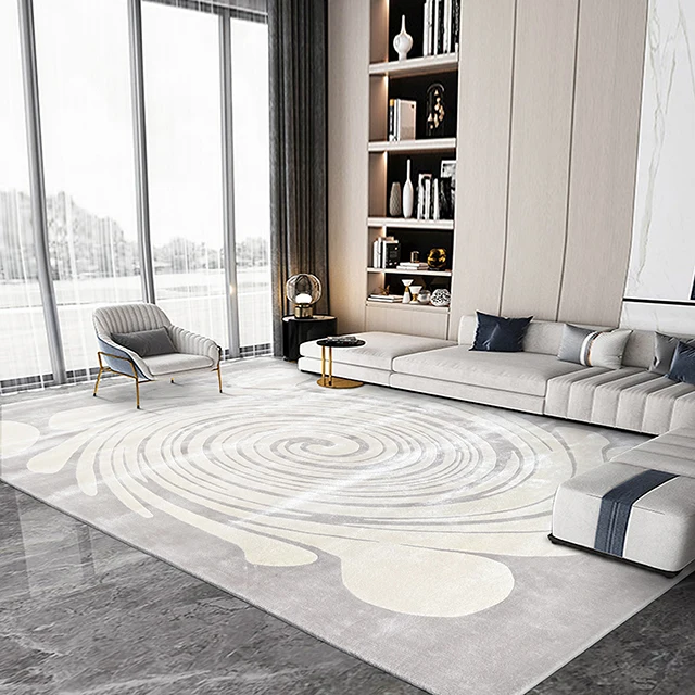 Handmade Natural Bamboo Fibre Rug Moisture Resistant Soft Modern Style Carpet Home Office Tufted Washable Bedroom Living Room