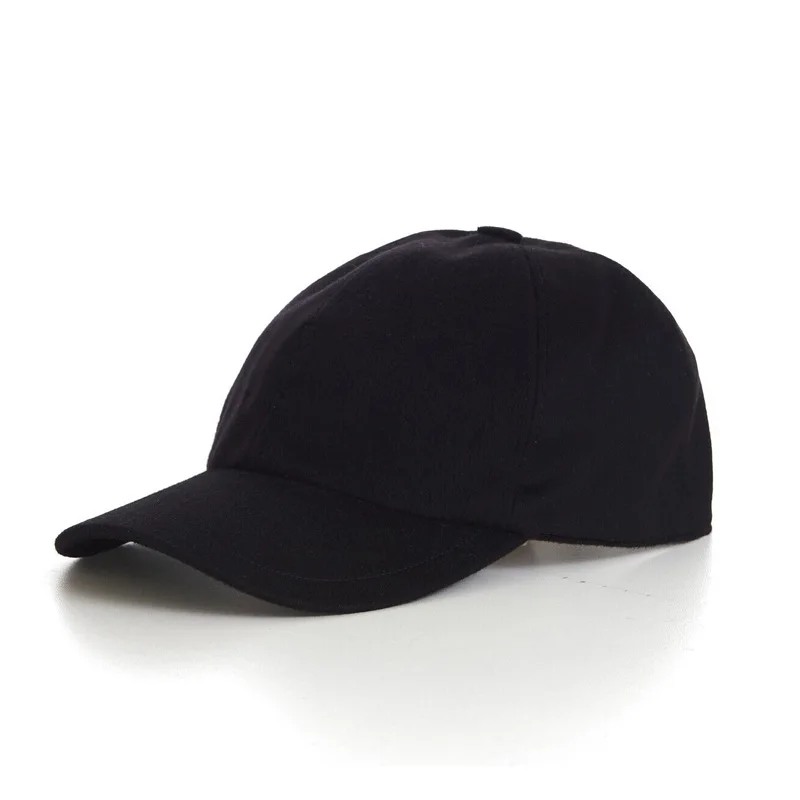 Men Casual Waterproof and Wind Resistant Pure Cashmere Baseball Cap