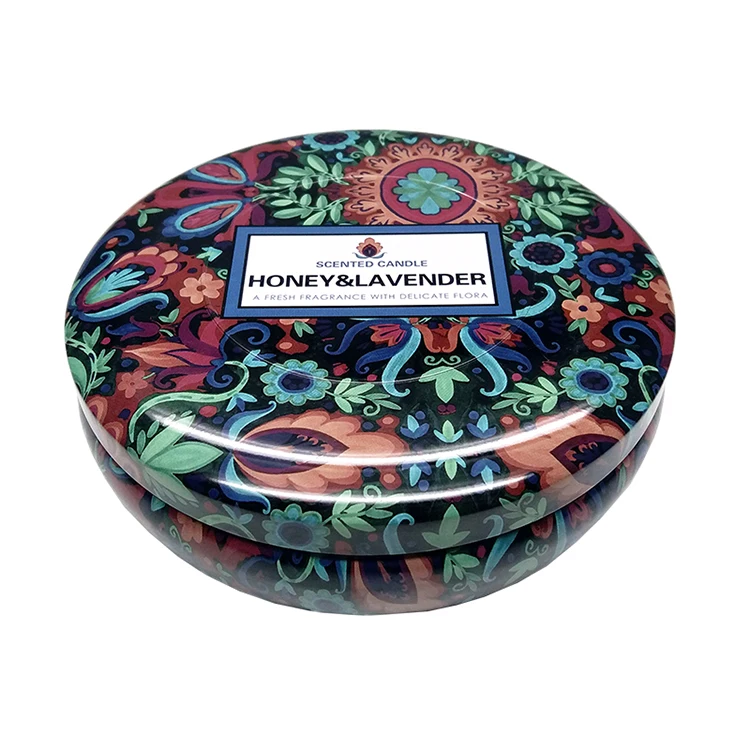 Customized wholesale eco friendly luxury scented tin candles with box