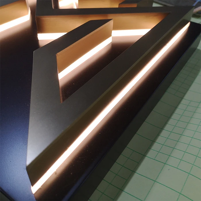 Высококачественный персонализированный 3D Светящийся Металлический Знак из нержавеющей стали