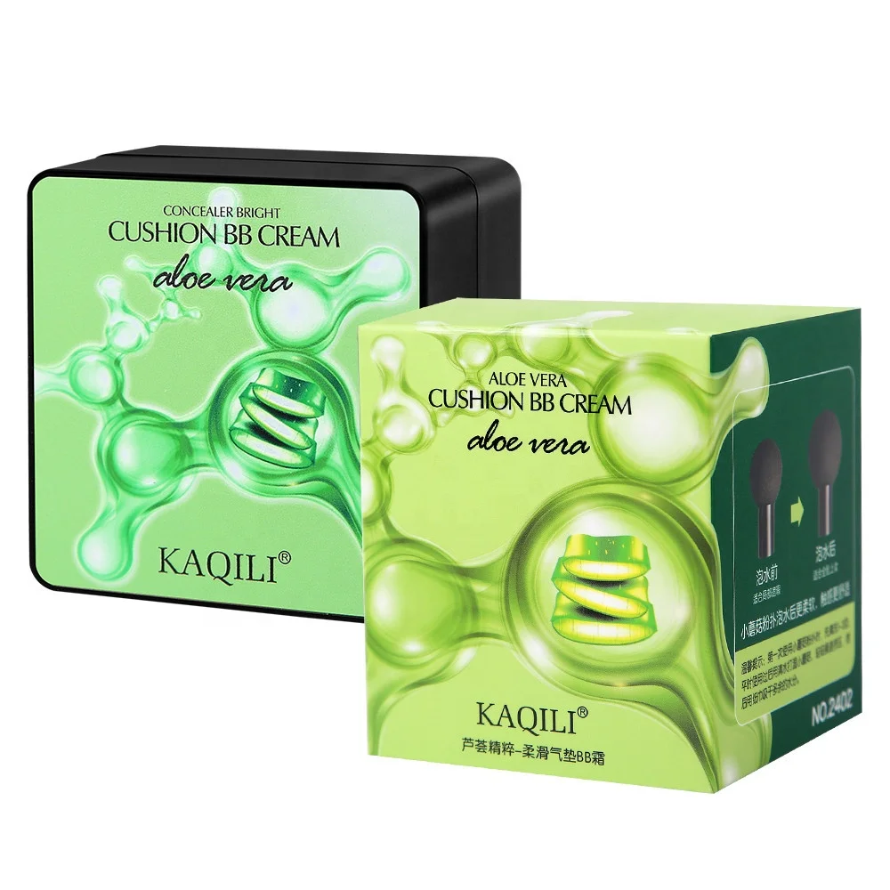 Kaqili Aloe vera air cushion BB cream nasroom puff  full coverage liquid foundation  waterproof  makeup  BB cream cushion powder