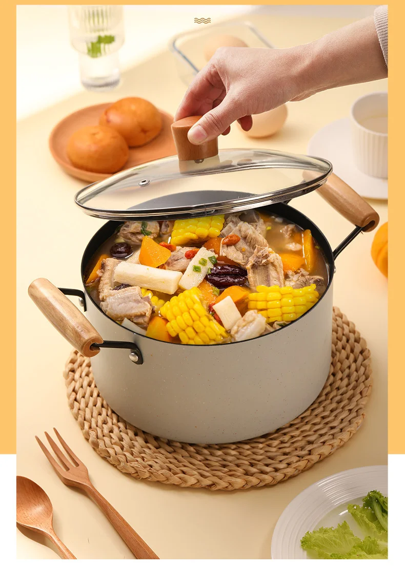 Ceramic coated non-stick cookware sets 8 piece pots and pans set