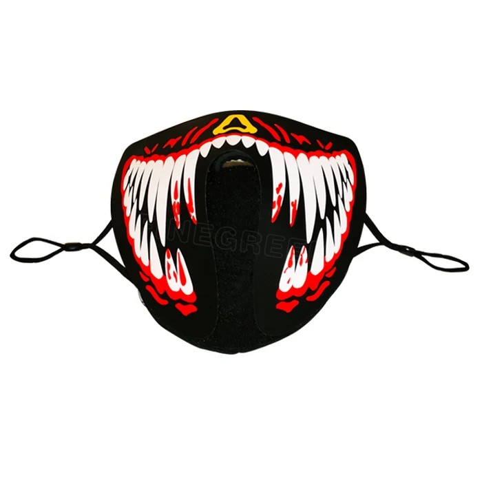 Electric syllable carnival voice-controlled luminous mask Halloween disco dancing voice-controlled luminous mask