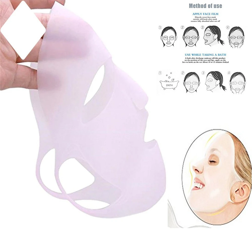 Moisturizing Silicone Face Mask Reusable Facial Steam Silicon Mask Cover Ear Prevent Beauty Skin Tool Water Evaporation Skin