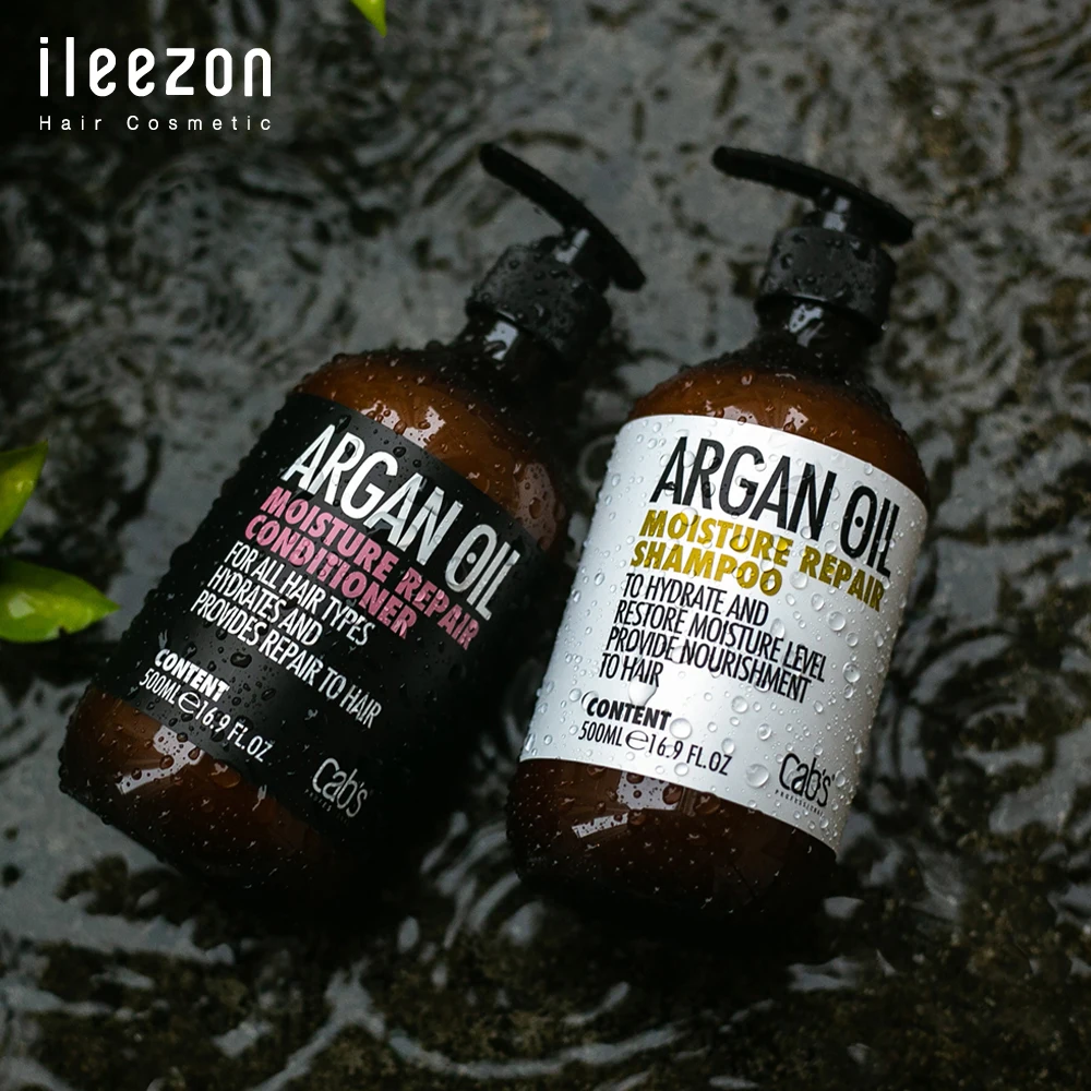 Moisture Repair Anti-Frizz Curl Shampoo and Conditioner OEM Private Label Argan Oil Sulfate Free