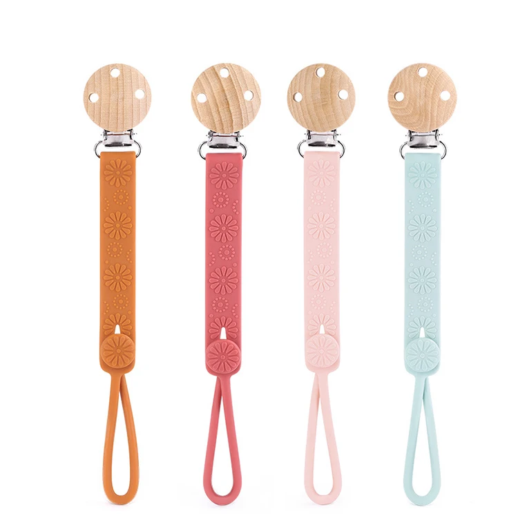 Food-grade silicone pacifier clip chain hotselling baby pacifier clip bpa free pacifier clip for baby