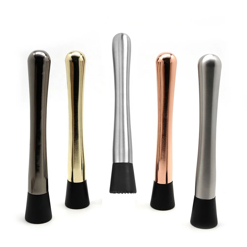 8 inch bar tools mojito and drink pestle stainless steel cocktail muddler