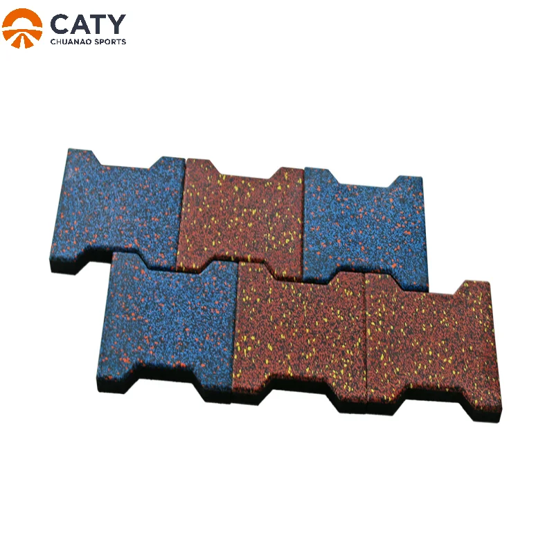 Cheap Price  Dog-bone Rubber pavers Indoor Outdoor High Elastic