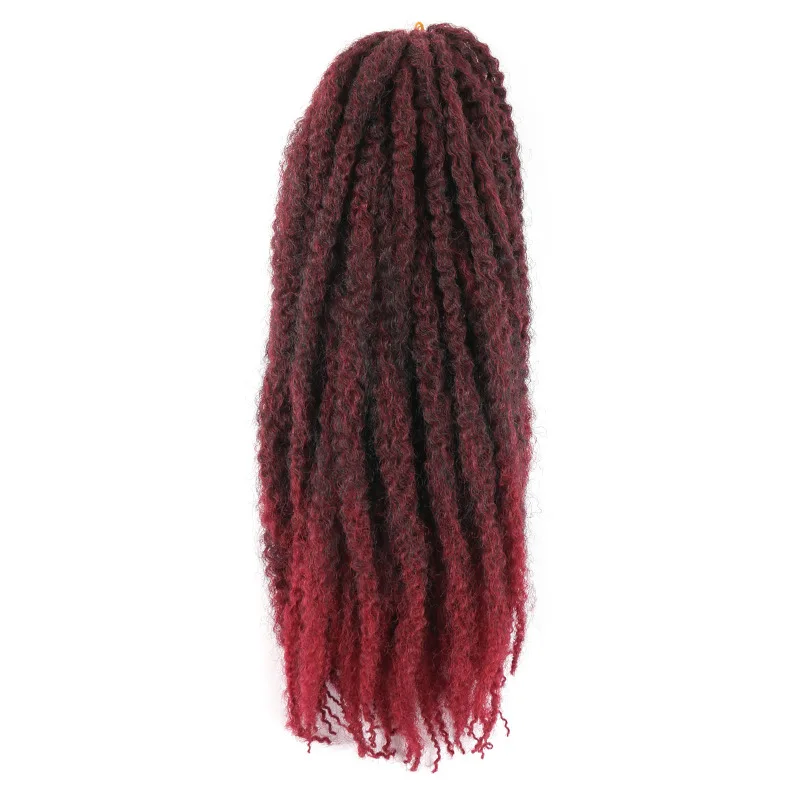 Afro twist marley braids Crochet Hair Braids Long Soft 24 Inch Curly wave Synthetic Hair