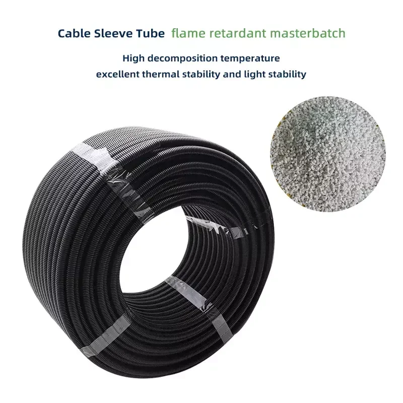 High performance Polypropylene Polymer flame retardant masterbatch Fire Resistance Granule For Cable Sleeve Tube pipe