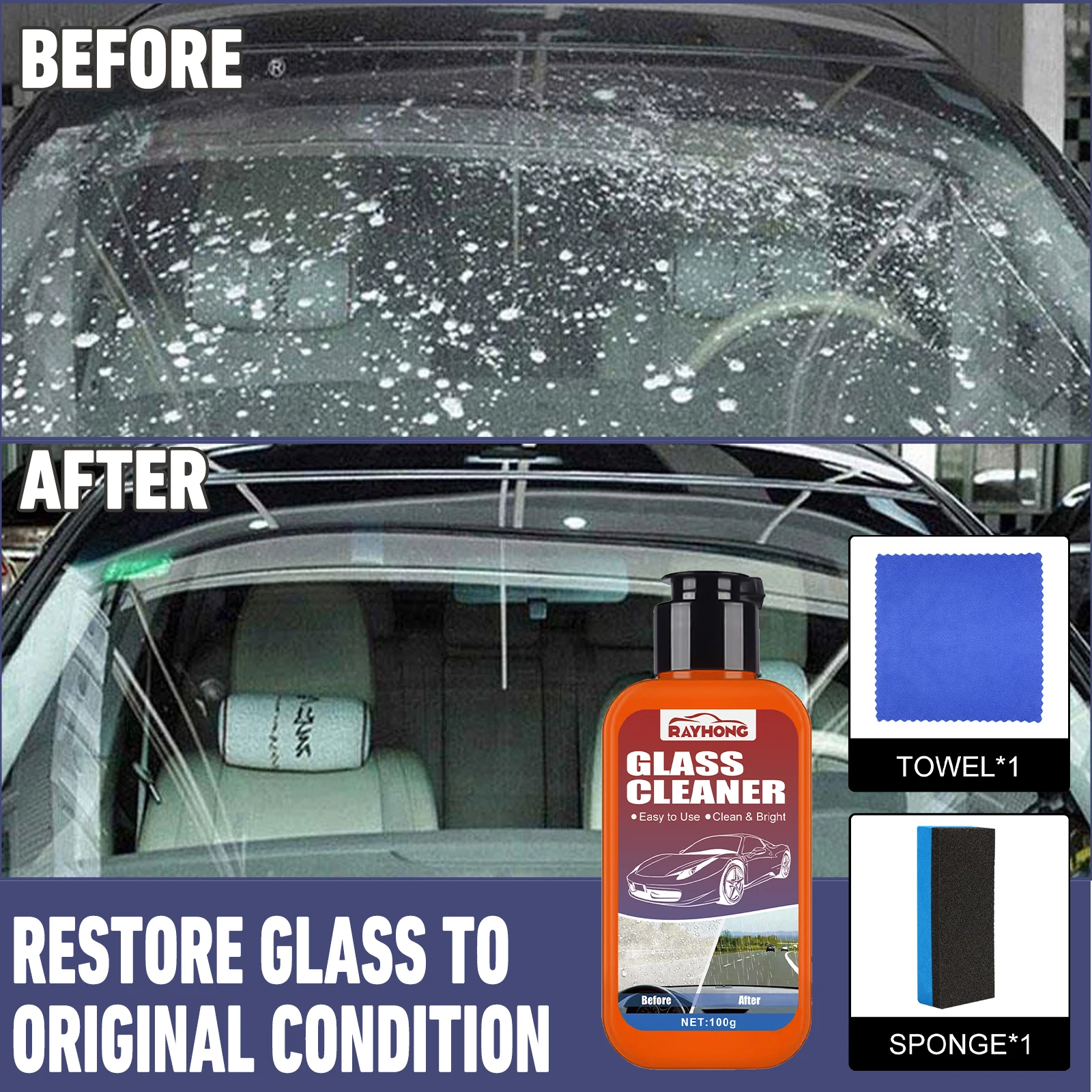 Rayhong Glass Cleaning Chemicals Quickly Liquid To Clean Glass	Windshield Cleaning Detergent Glass