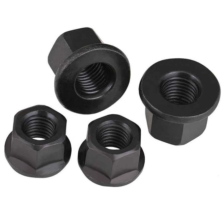 carbon steel black hex head full thread bolt and nut / carbon Steel bolt nut gr8.8
