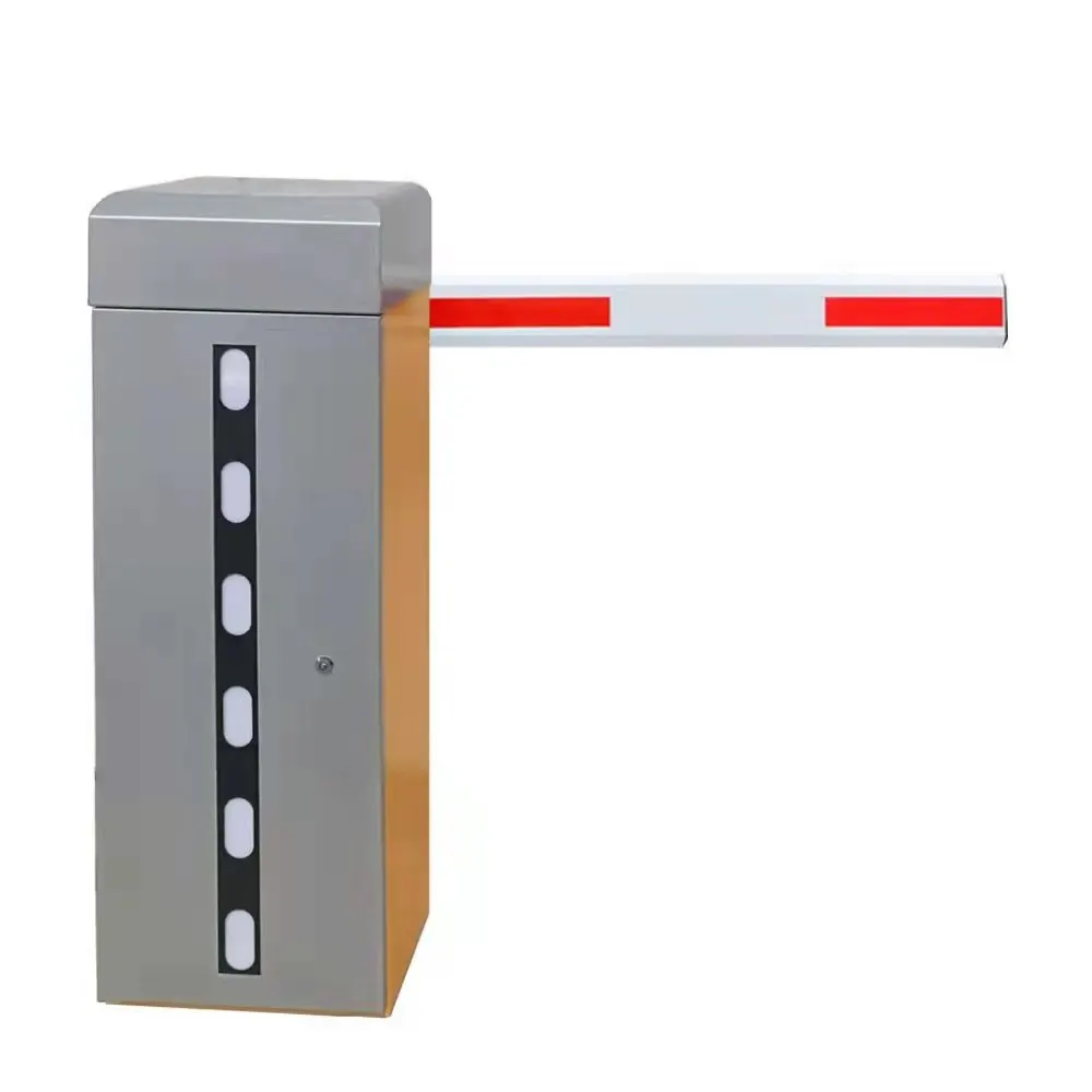 LED Traffic Barrier Gate 24V DC Brushless Motor Intelligent Parking Barrier Gate Support APP Control,Ticket Box LPR System