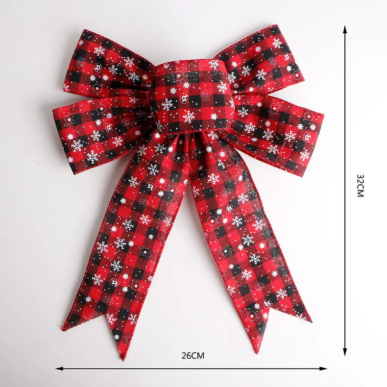 In stock wholesale holiday party ribbon bow xmas tree ornament red christmas bows