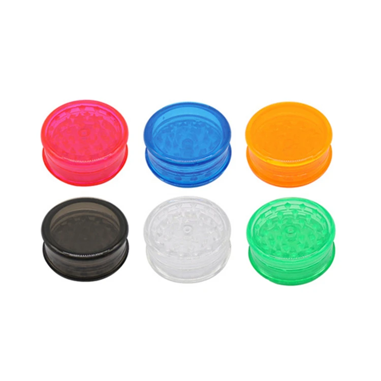 2020 dry herb spice grinder small customized mini 60mm acrylic plastic grinders herbal mill