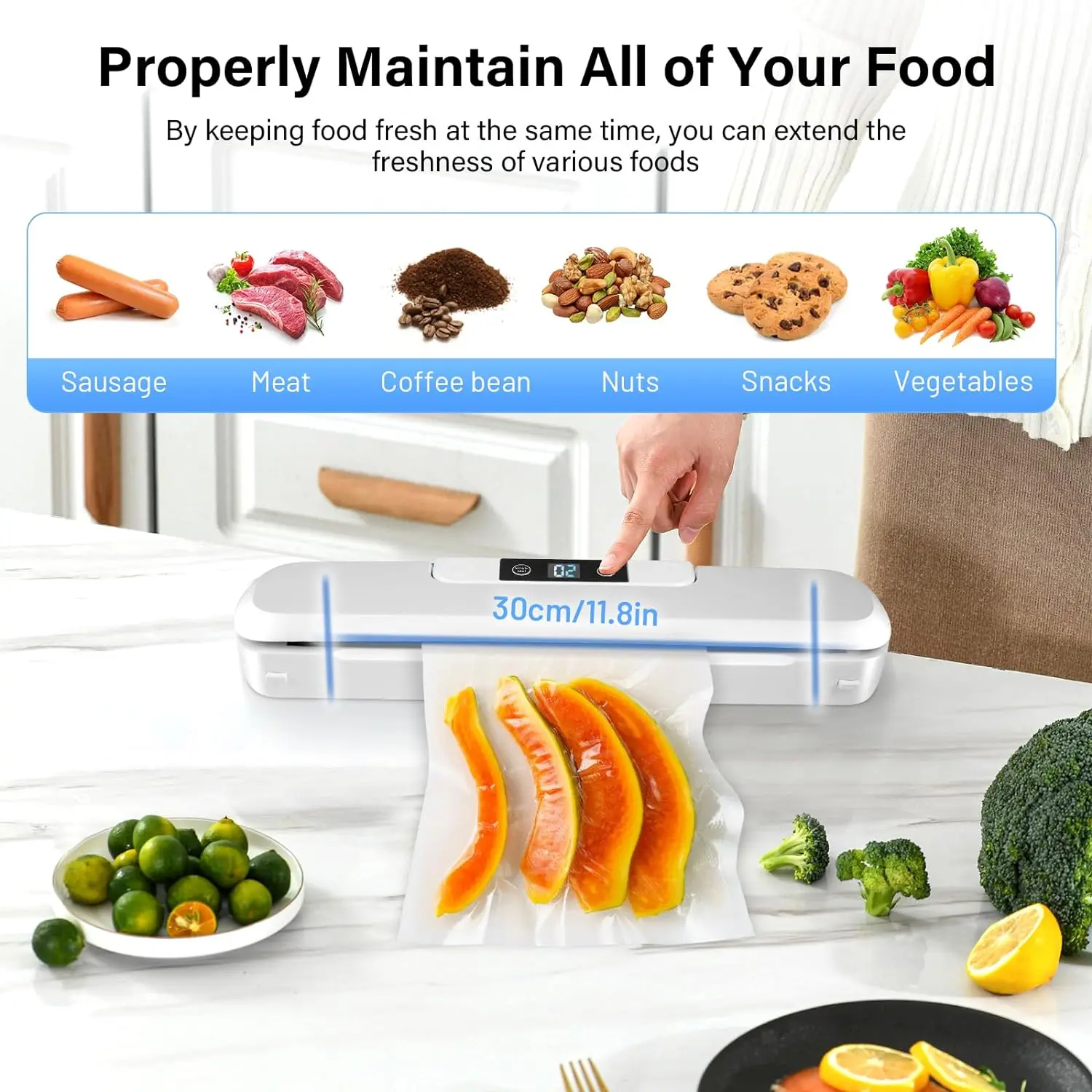 Household Home Automatic Portable Kitchen Sealing Packaging Food Saver Vacuum Sealer Machine