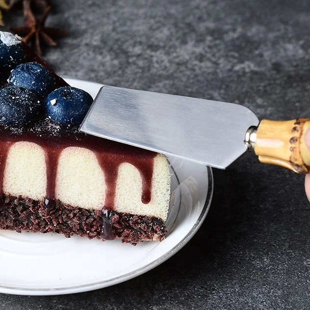 New Design Cheese Tools Cutter Mini Butter Spreader Forks Bamboo Root Handle Stainless Steel Cheese Knife Fork Spatula