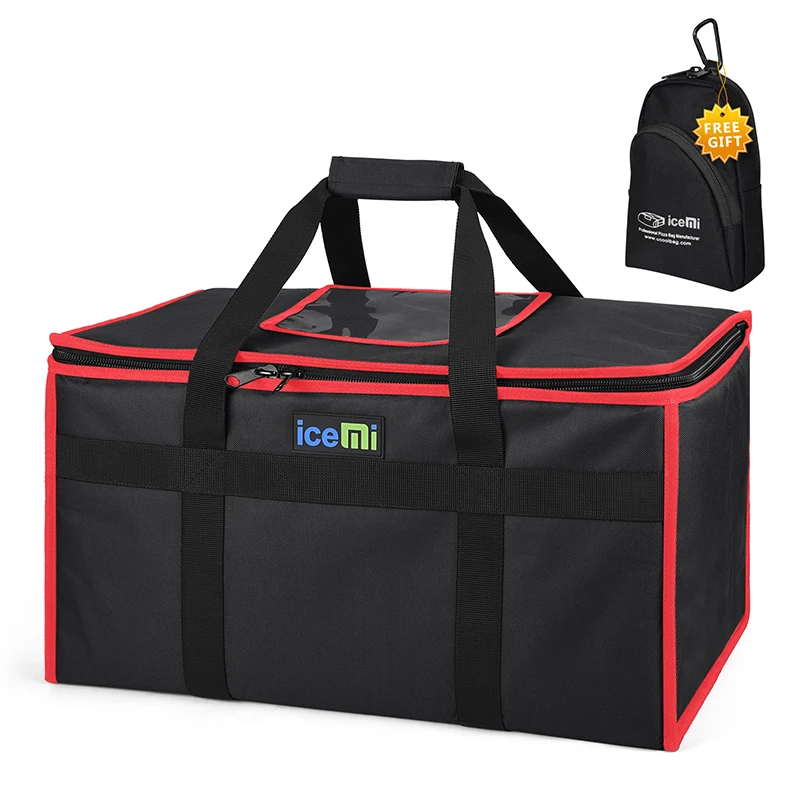 Folding collapsibl emotorcycle pizza bag food delivery cooler bag scooter delivery box cooler bag camping