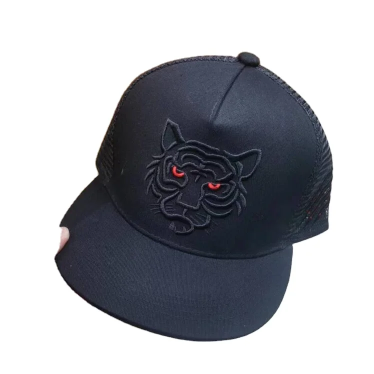 Bulk custom cotton embroidery logo custom trucker hat embroidered 5 Panel sports baseball hat running cap for men