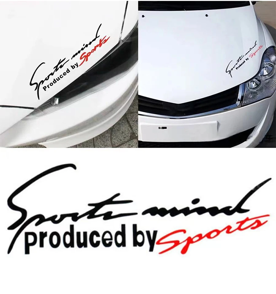 2Pcs Sport Letter Universal Car Stickers Emblem Badge Decal Car-Styling for Benz Audi BMW Benz Decoration