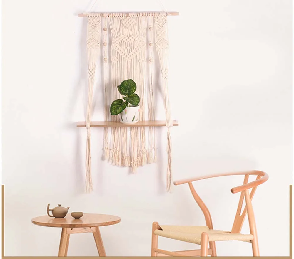 
wall hanging rack macrame wall hanging home decor hanging wall decoration 