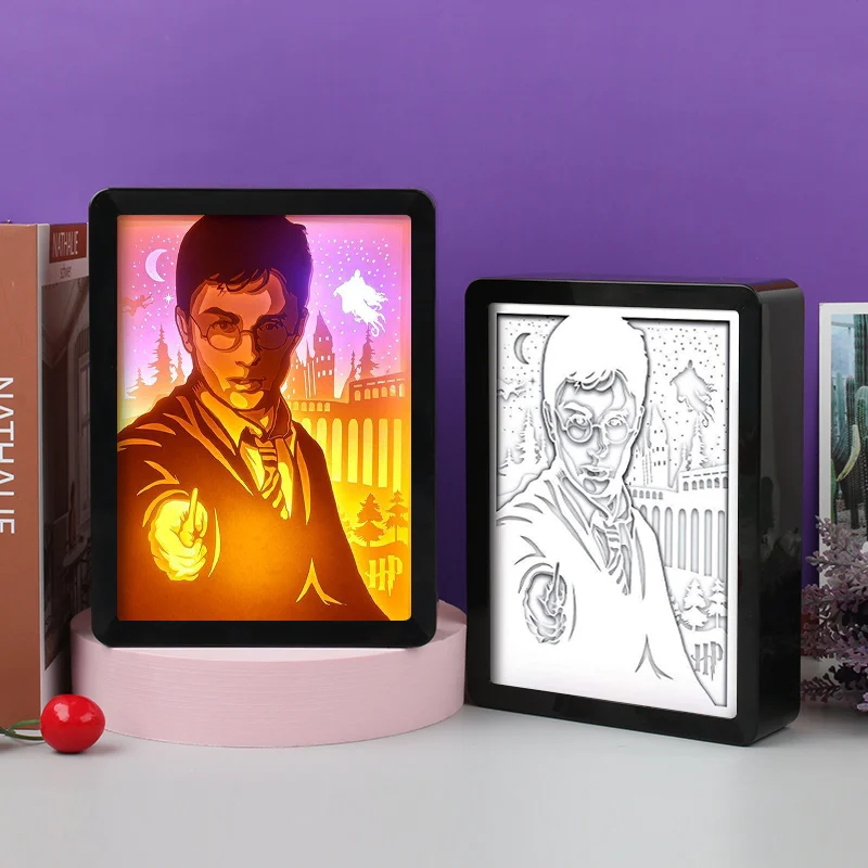 Hary Potter Wizarding School Led Paper Light Paper Cut Night Light Lamp 3D Paper Light Box Shadow Box